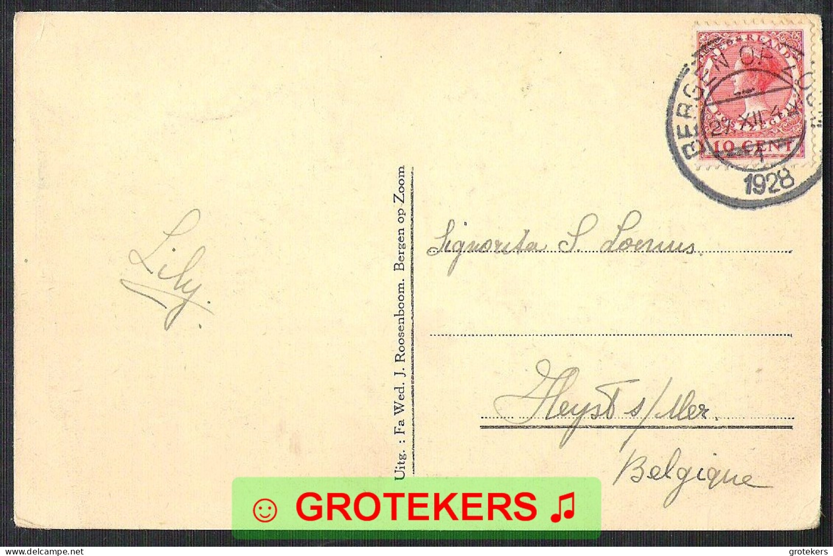 WOUWSCHE PLANTAGE Het Mosven 1928 - Bergen Op Zoom