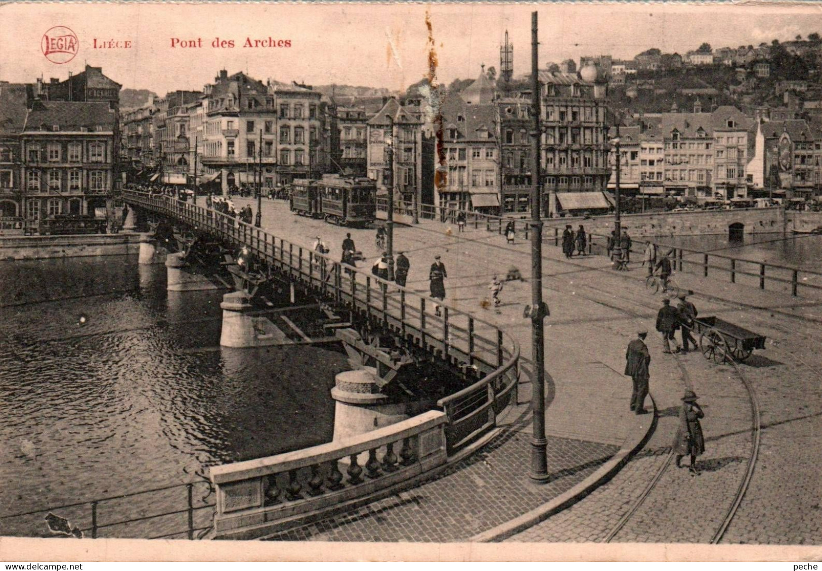 N°1233 W -cpa Liège -pont Des Arches- - Liege