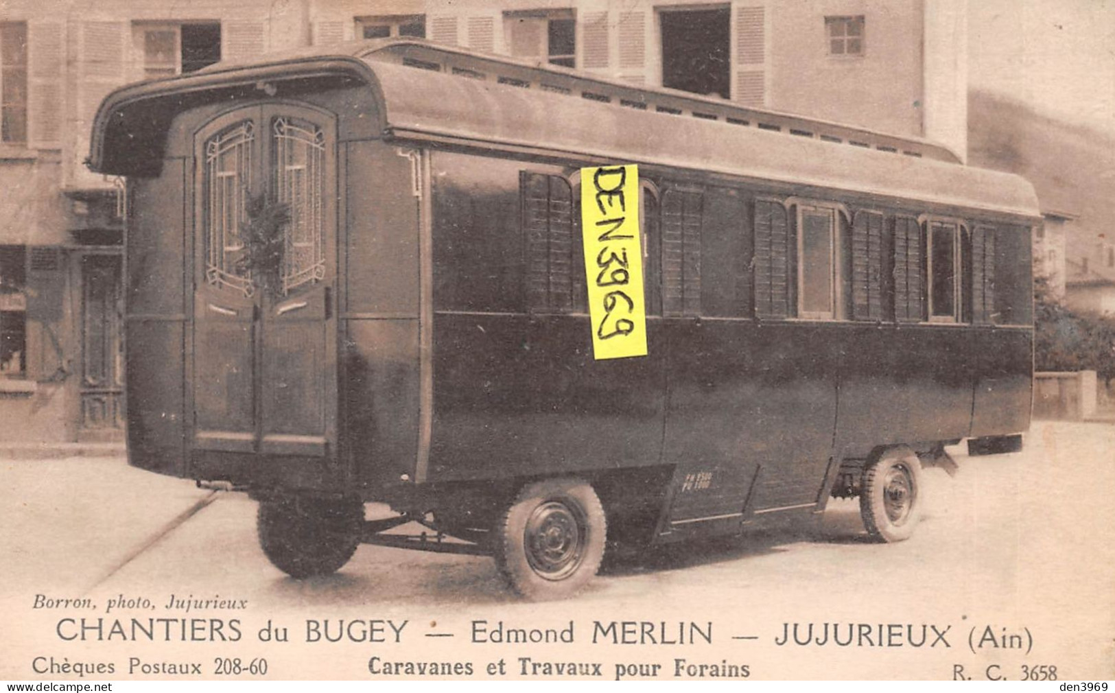 JUJURIEUX (Ain) - Chantiers Du Bugey - Edmond Merlin - Caravanes Et Travaux Pour Forains - Gens Du Voyage, Fête Forraine - Ohne Zuordnung