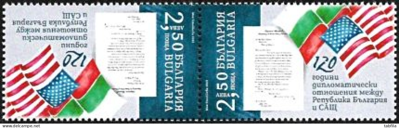 BULGARIA - 2023 - 120 Years Of Diplomatic Relations Between Bulgaria And The USA - 2v - Tete Besh - MNH - Nuevos