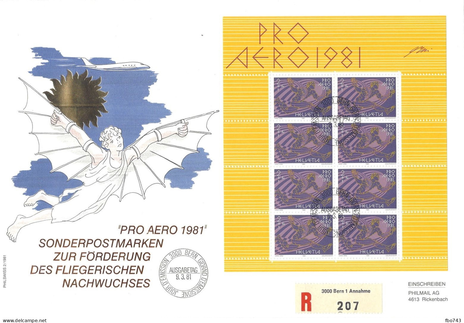 Enveloppe 1er Jour PRO AERO 1981 - Gebruikt