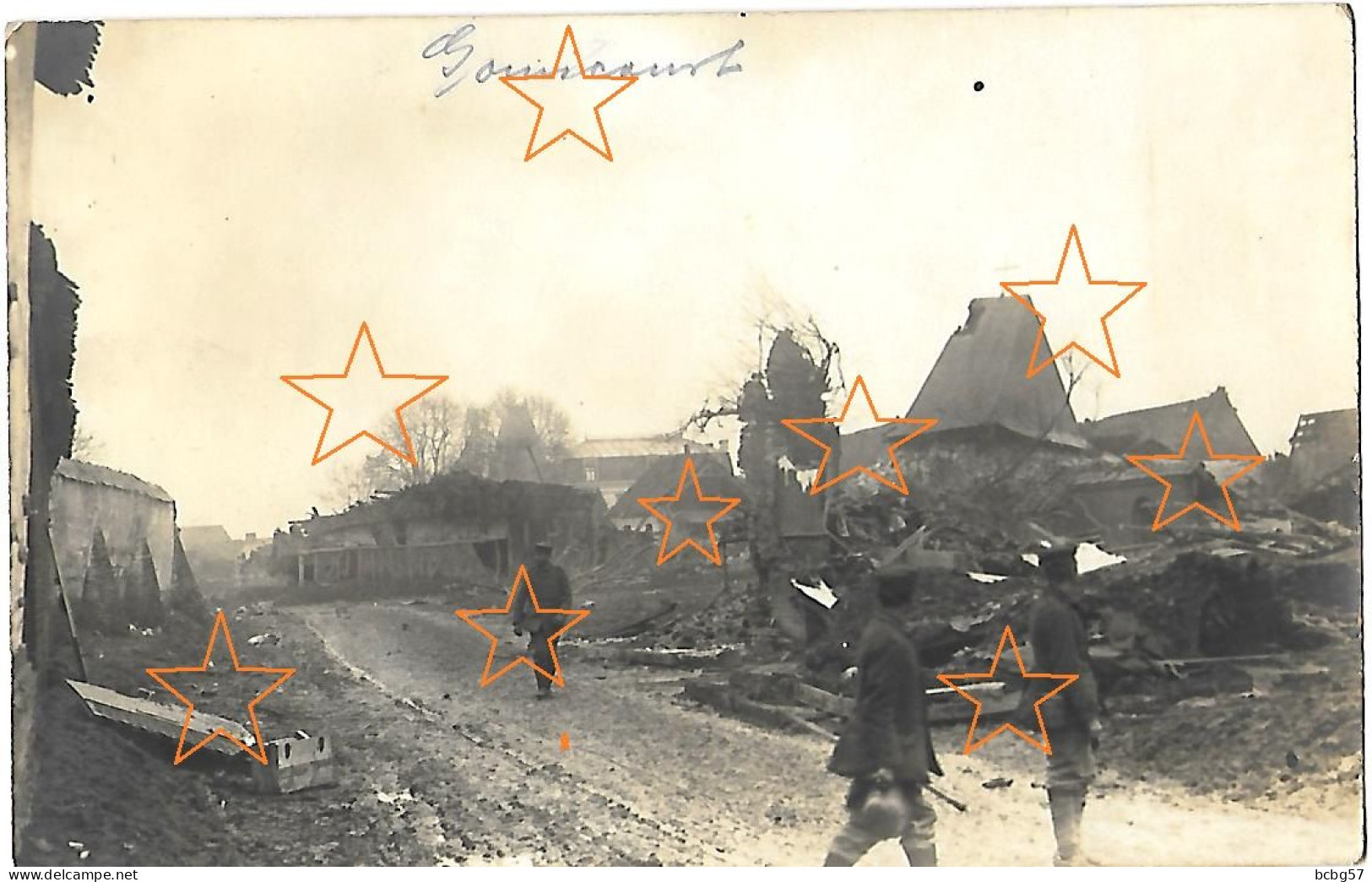 GOMIECOURT Carte Photo Allemande Secteur Bapaume 1918 Guerre 14-18, WW1 - Sonstige & Ohne Zuordnung