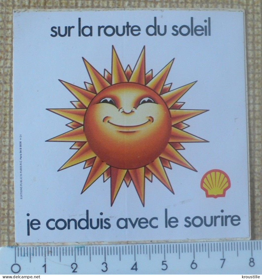 AUTOCOLLANT SHELL : SUR LA ROUTE DU SOLEIL - Stickers