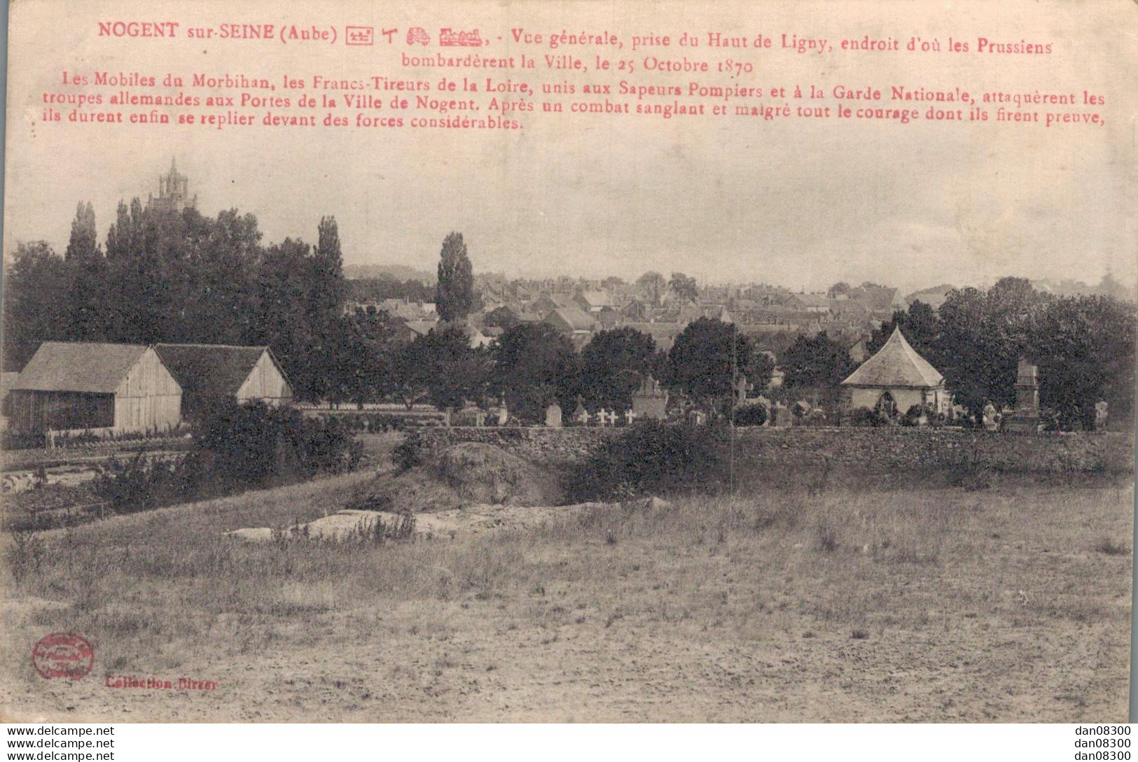 10 NOGENT SUR SEINE VUE GENERALE PRISE DU HAUT DE LIGNY - Nogent-sur-Seine