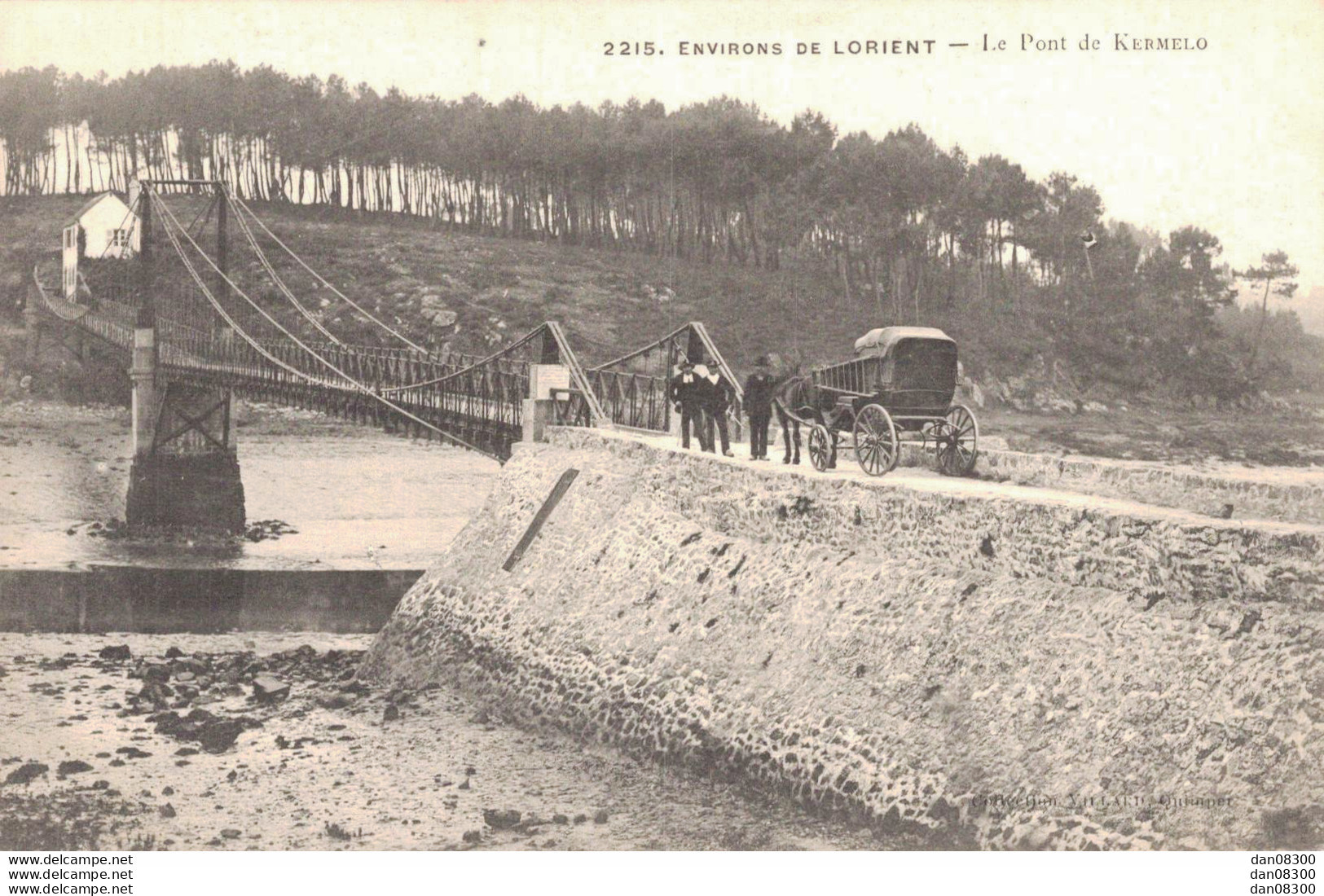 56 ENVIRONS DE LORIENT LE PONT DE KERMELO ANIMME ATTELAGE AVEC CALECHE - Lorient