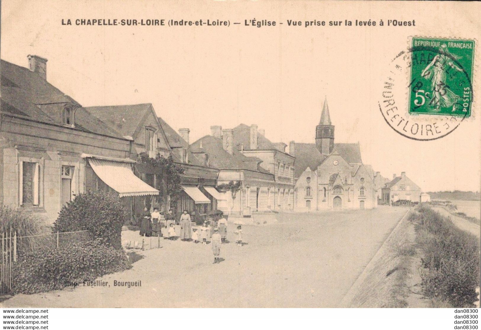 37 LA CHAPELLE SUR LOIRE L'EGLISE VUE PRISE SUR LA LEVEE A L'OUEST - Andere & Zonder Classificatie