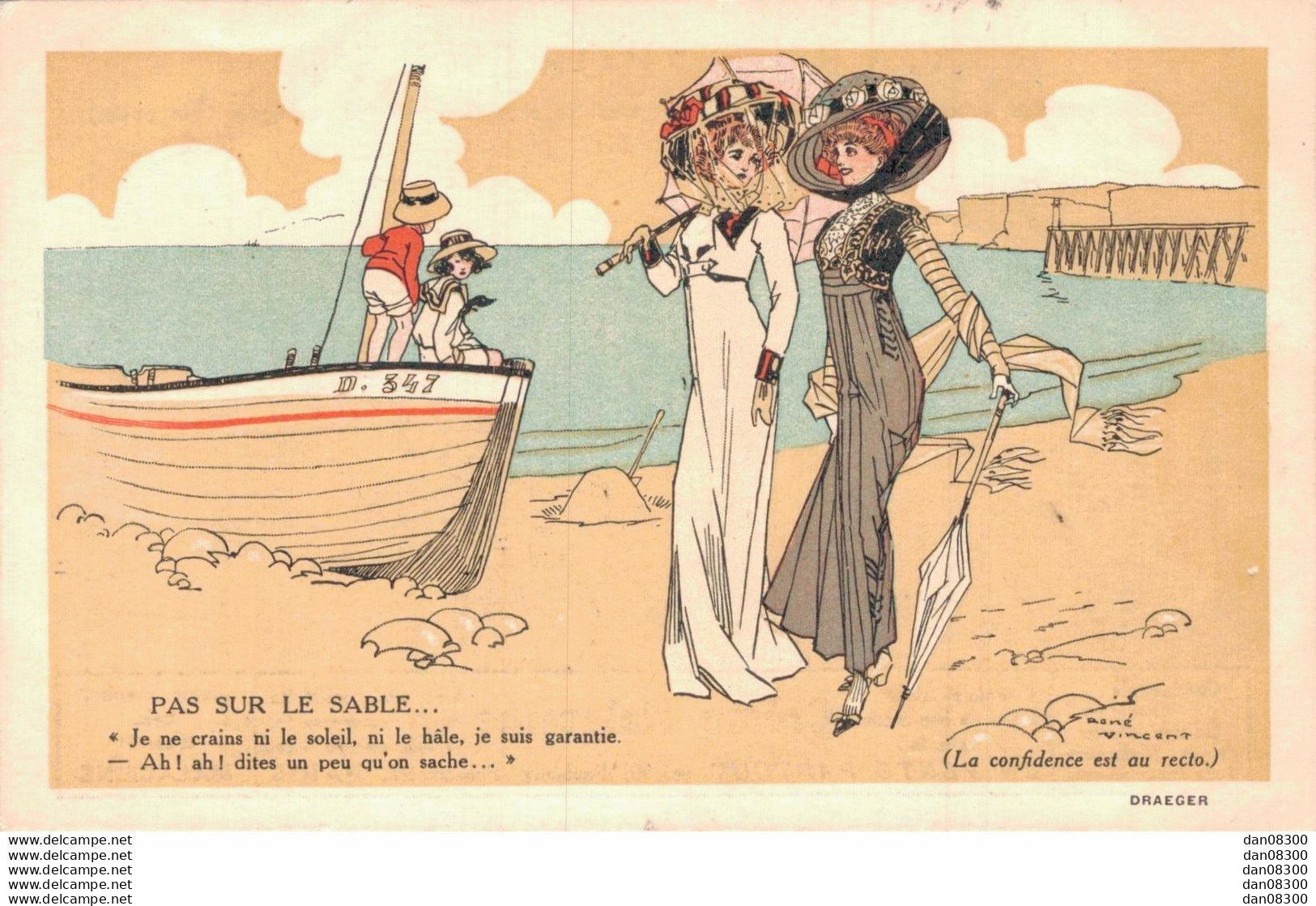 PAS SUR LE SABLE ILLUSTRATION RENE VINCENT POUR LA CREME MALACEINE - Autres & Non Classés