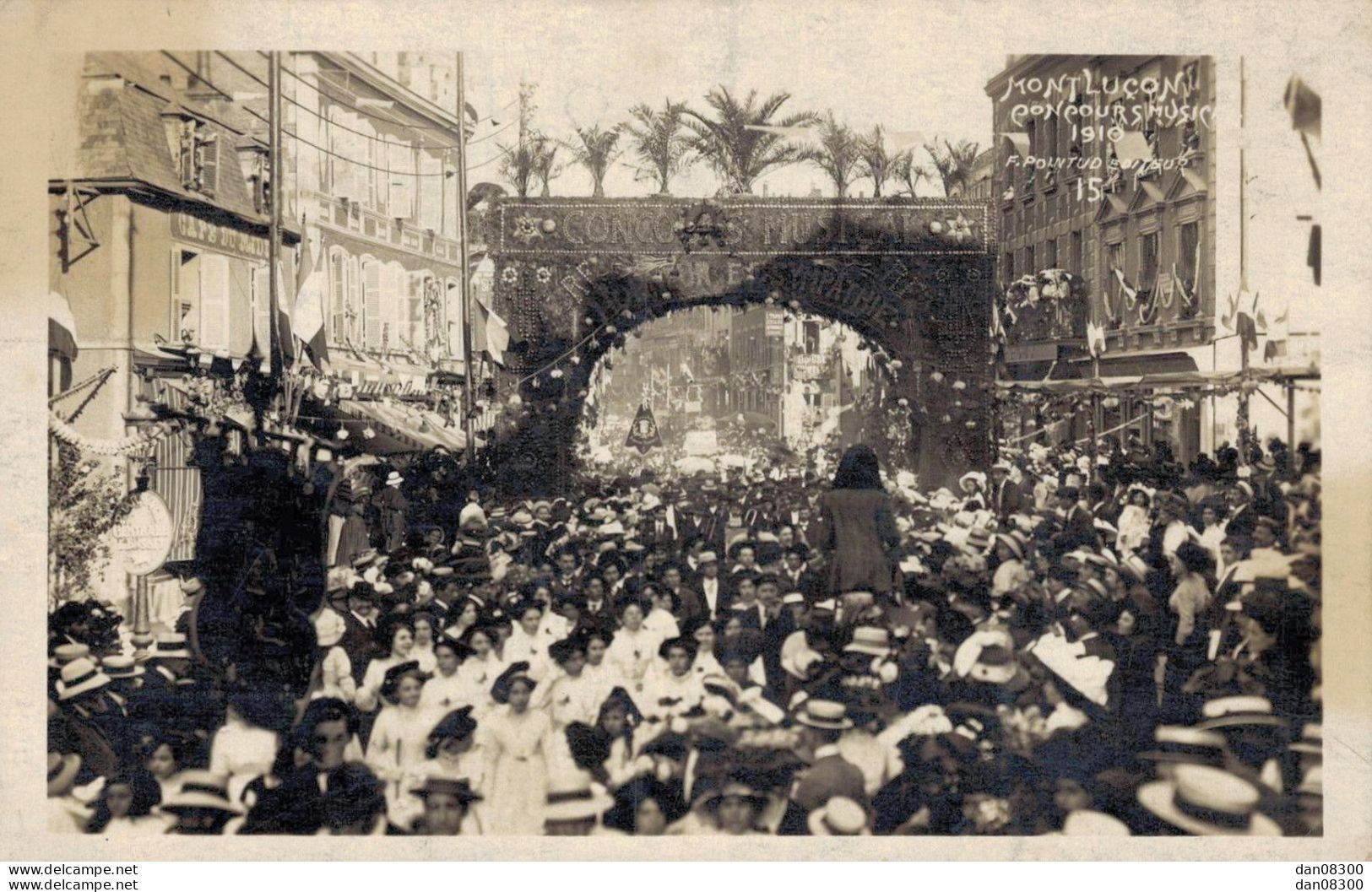 03 CARTE PHOTO MONTLUCON CONCOURS MUSICAL 1910 - Montlucon