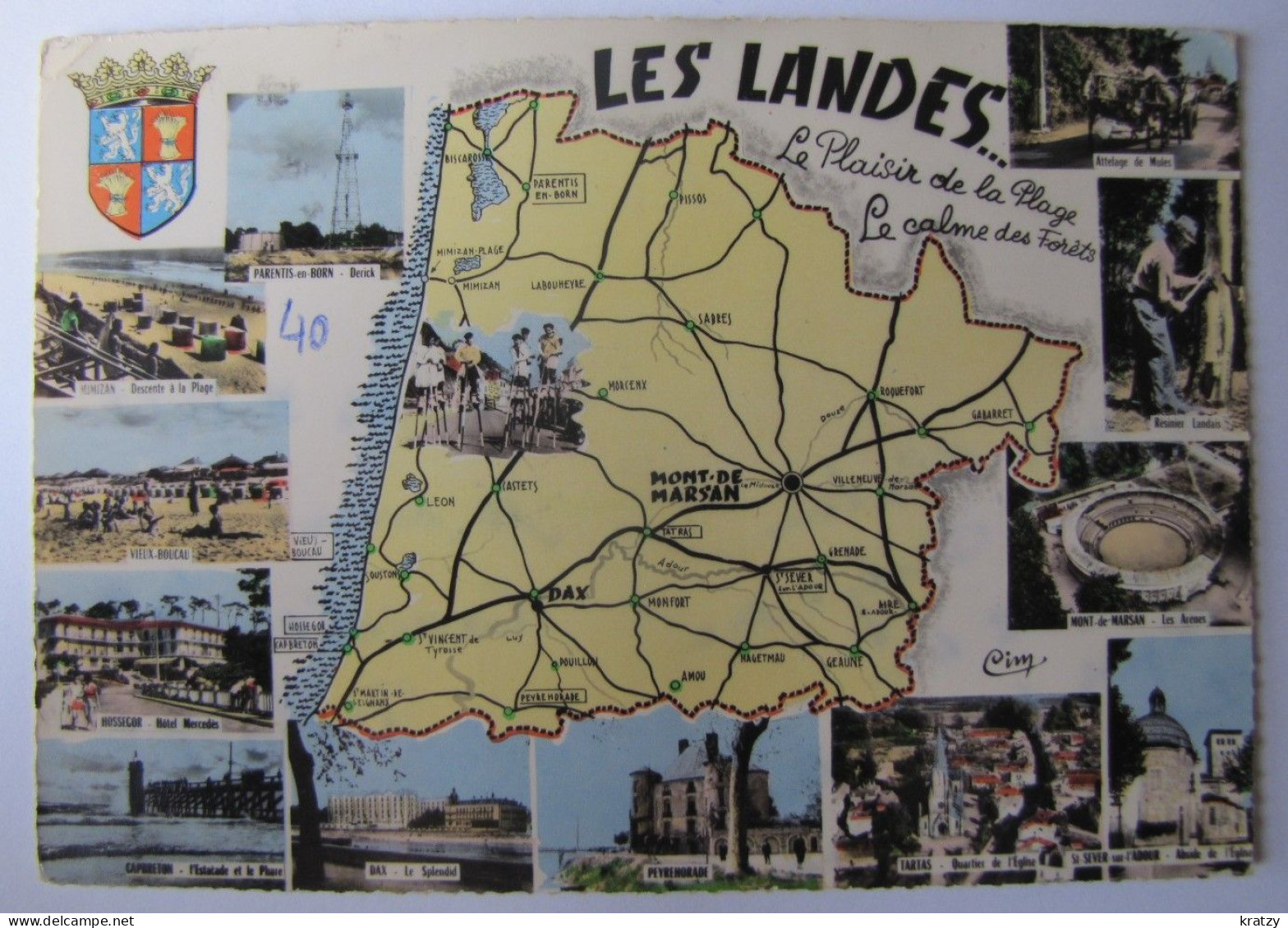 FRANCE - LANDES - Carte Et Vues - Other & Unclassified
