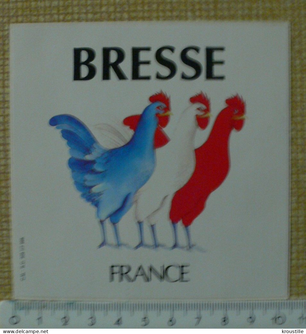 AUTOCOLLANT BRESSE - POULETS - Aufkleber