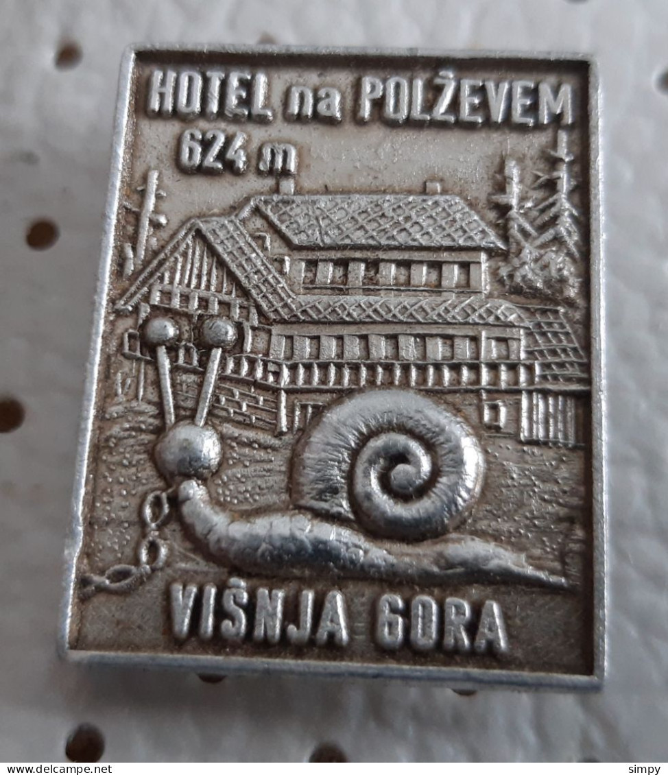 Snail Polzevo Visnja Gora Coat Of Arms Slovenia Ex Yugoslavia Pin - Animaux