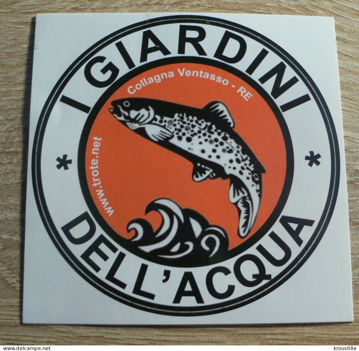 PECHE / POISSON : AUTOCOLLANT I GIARDINI DELL'ACQUA - ITALIE - Pegatinas