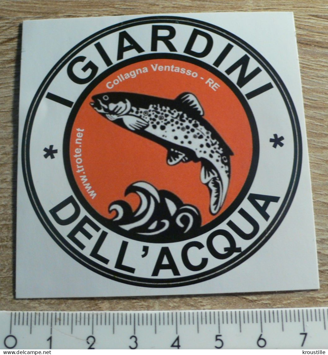 PECHE / POISSON : AUTOCOLLANT I GIARDINI DELL'ACQUA - ITALIE - Stickers