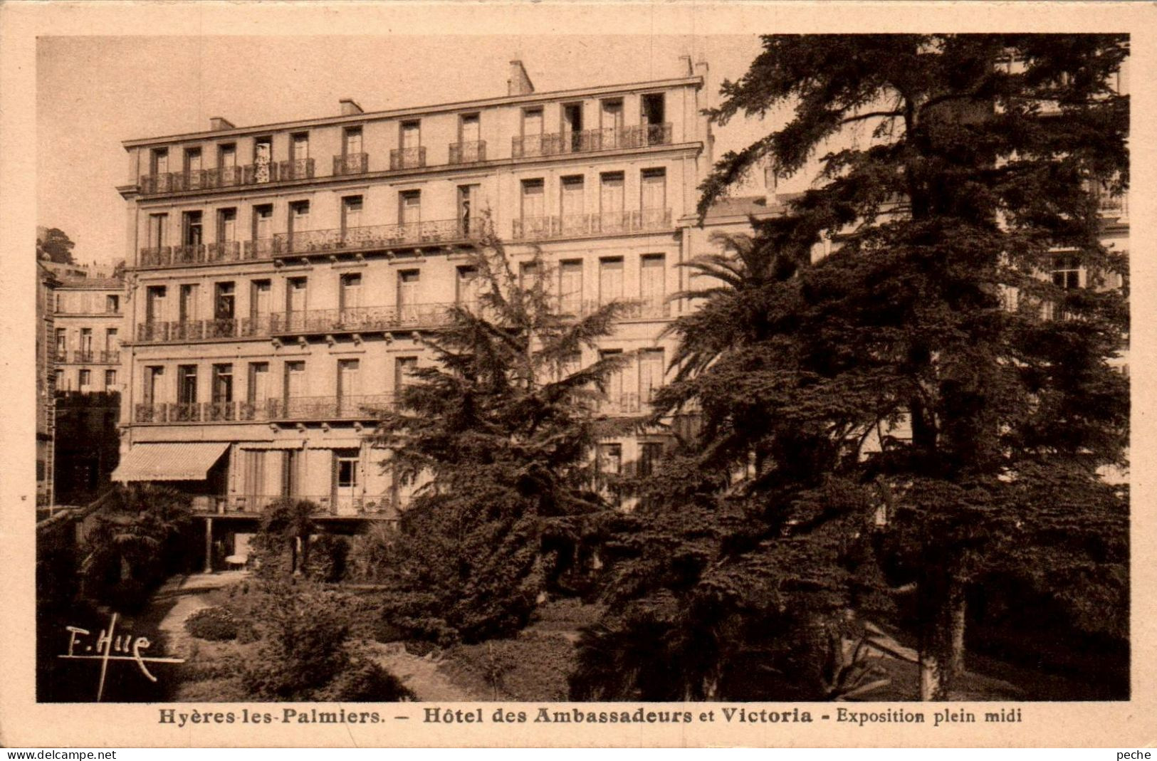 N°1238 W -cpa Hyères Les Palmiers -hôtel Des Ambassadeurs- - Hyeres