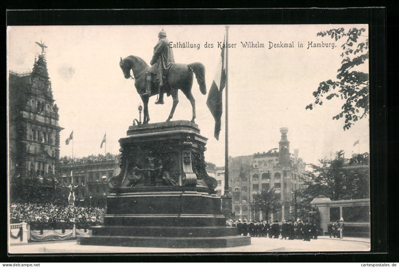 AK Hamburg, Enthüllung Des Kaiser Wilhelm Denkmals, 20. Juni 1903, Das Enthüllte Denkmal  - Mitte