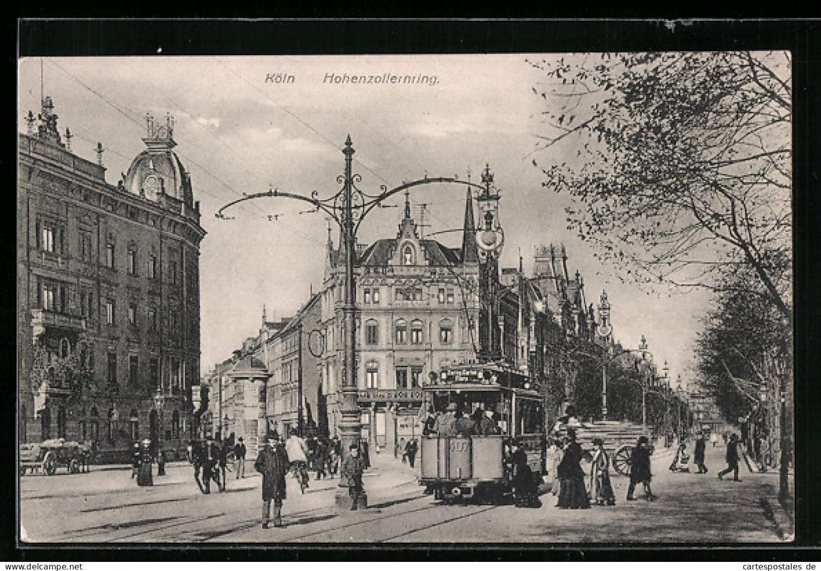 AK Köln-Neustadt, Strassenbahn Am Hohenzollernring  - Tram