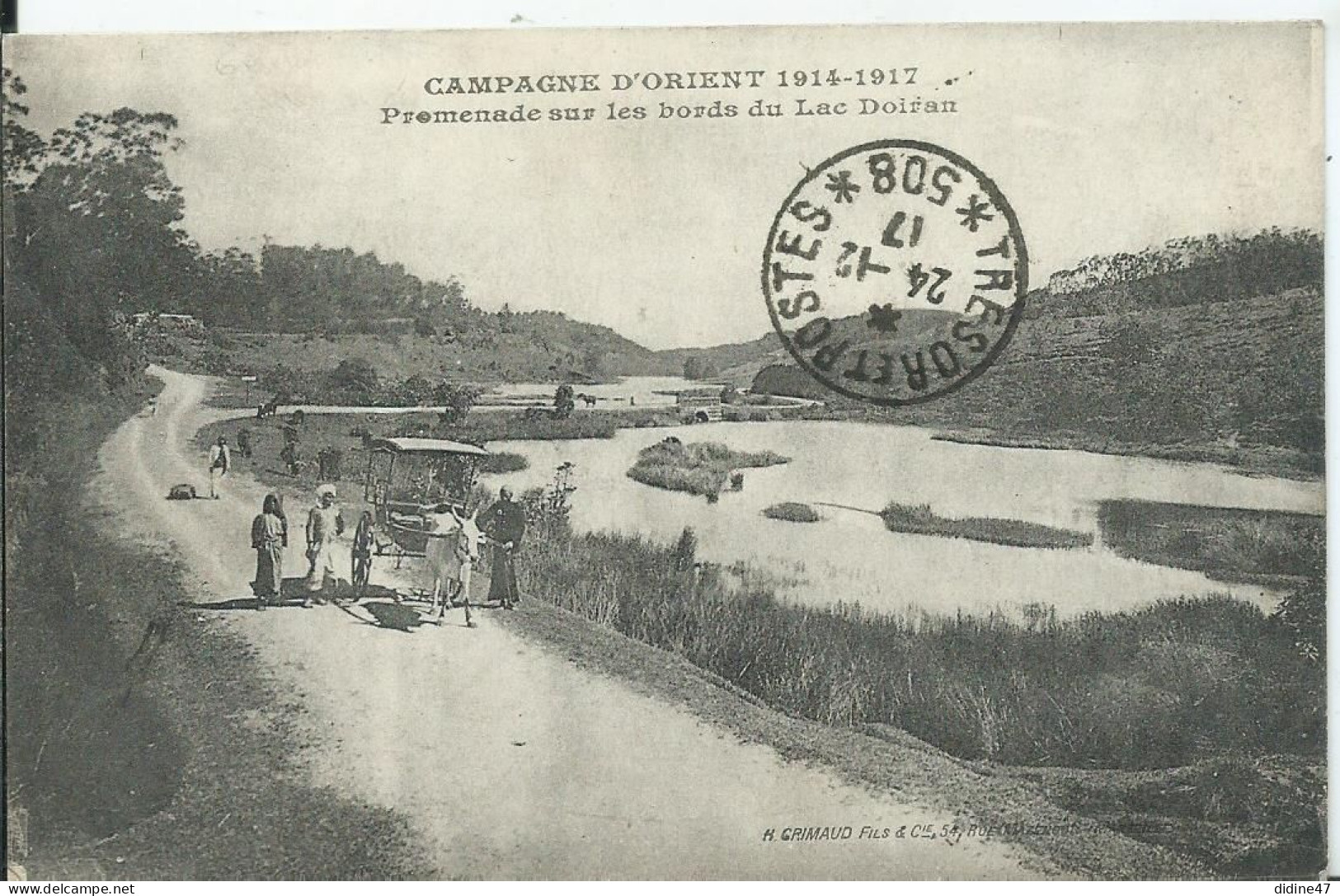 CAMPAGNE D 'ORIENT - Promenade Sur Les Bords Du Lac Doiran - Timbre à Date TRESOR ET POSTES 508 - Griechenland