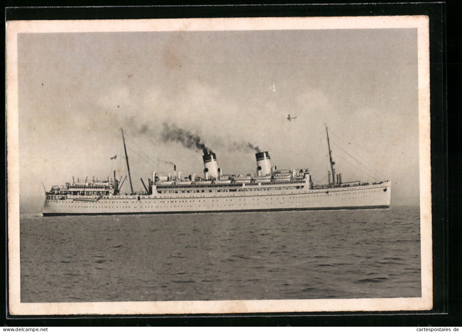 AK Passagierschiff Duilio Auf See  - Dampfer