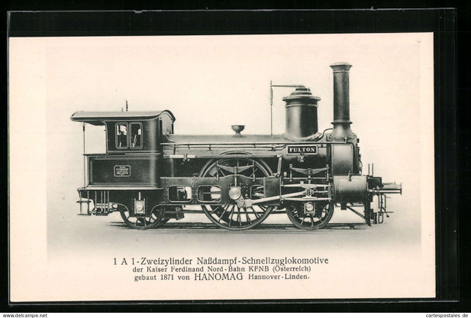 AK 1 A 1-Zweizylinder Nassdampf-Schnellzuglokomotive Von HANOMAG, Kaiser Ferdinand Nord-Bahn, österreichische Eisenba  - Treinen