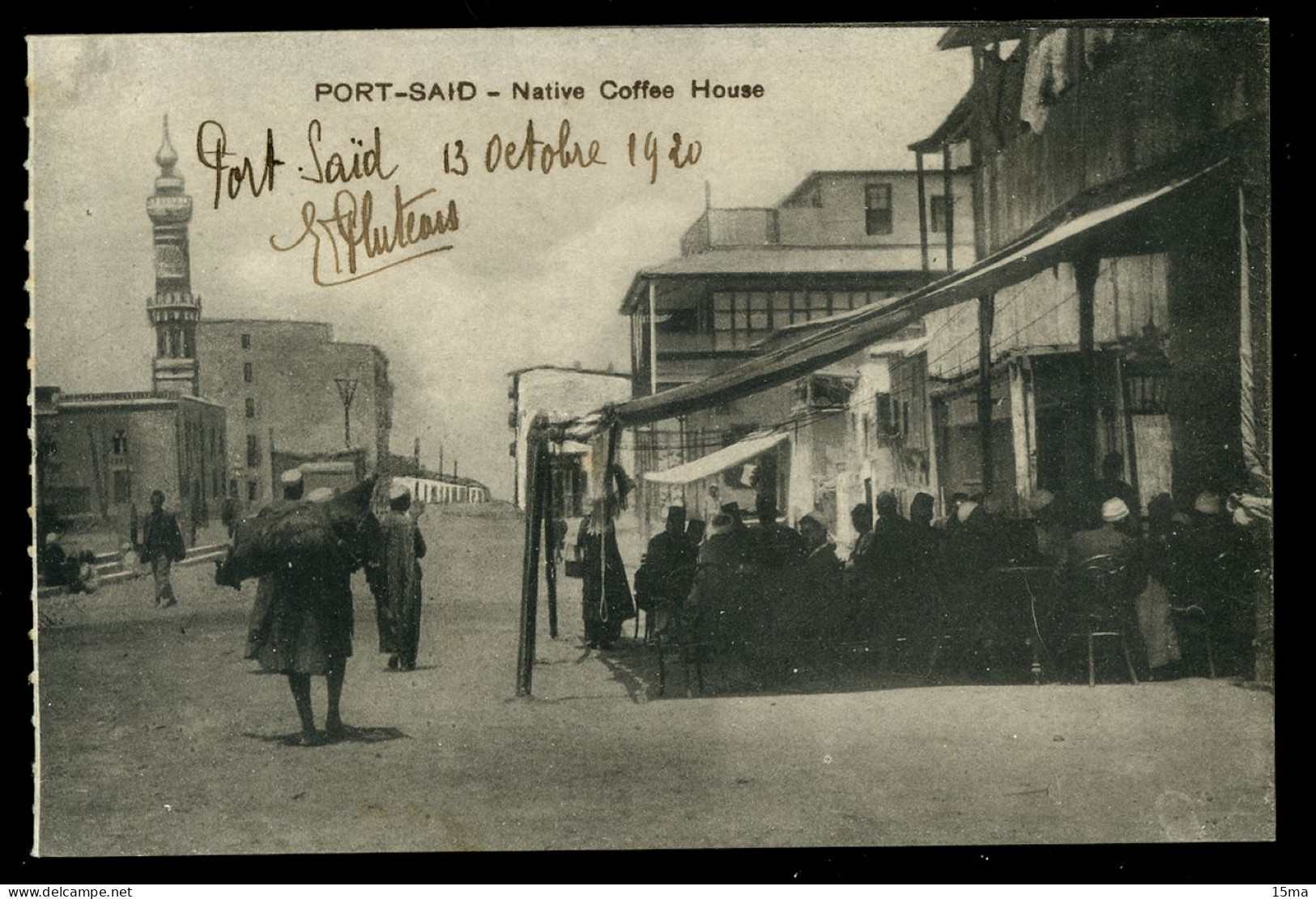 Port Said Native Coffee House 1920 - Port-Saïd