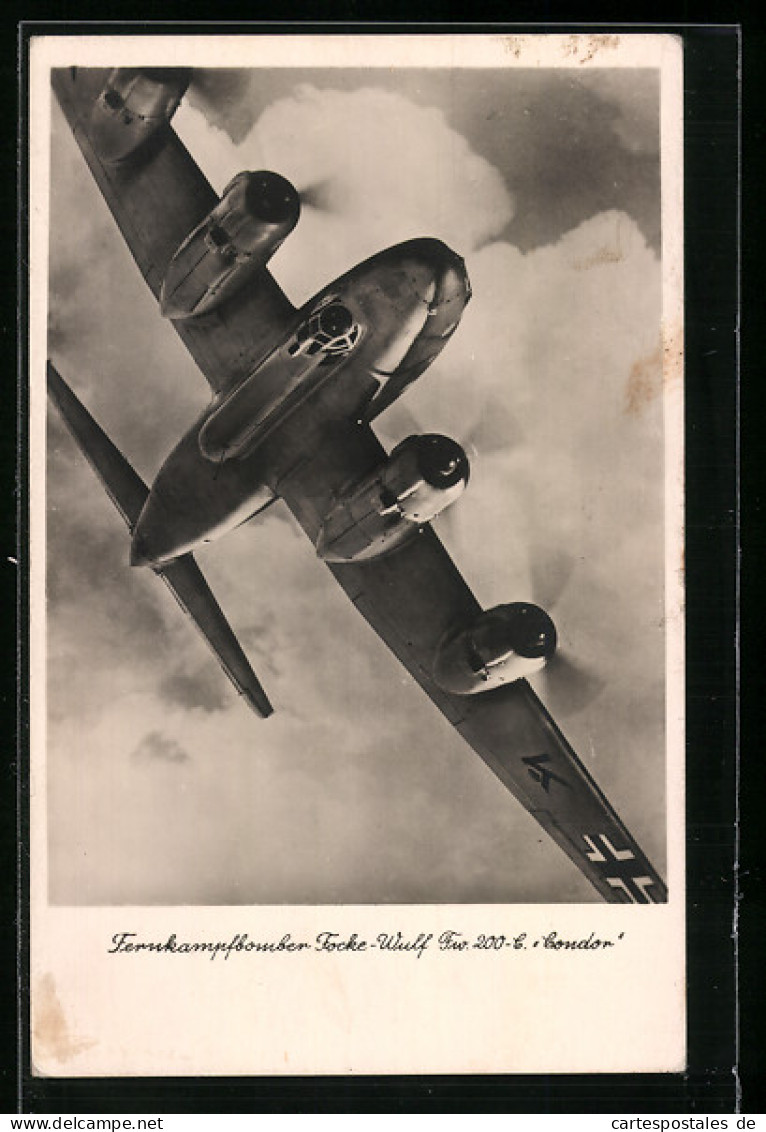 AK Fernkampfbombenflugzeug Focke-Wulf Fw 200 C Condor  - 1939-1945: 2ème Guerre