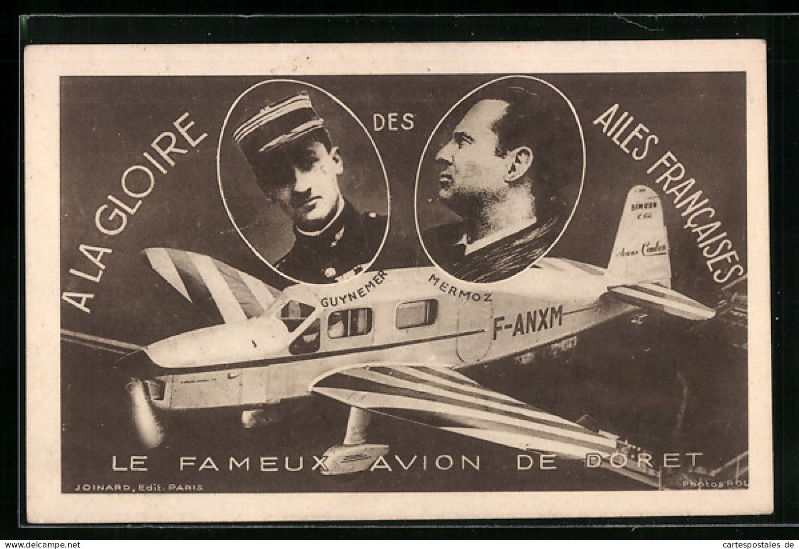 AK A La Glorie Des Ailes Francaises, Le Fameux Avion De Doret, Flugzeug  - Andere & Zonder Classificatie