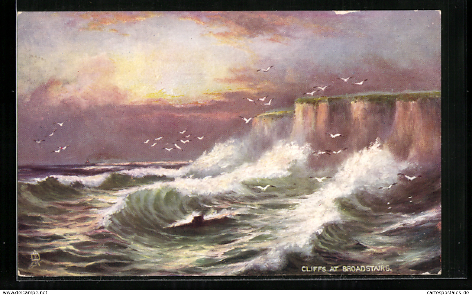 Künstler-AK Raphael Tuck & Sons Nr. 6648: Cliffs At Broadstairs  - Tuck, Raphael