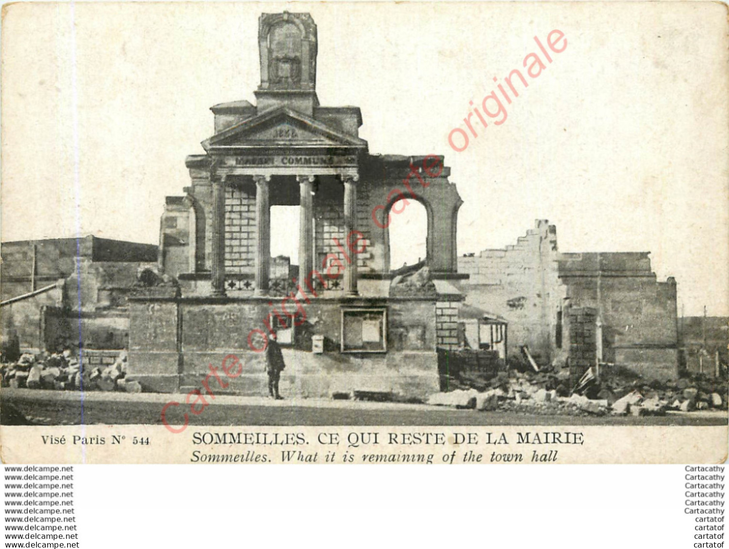 55.  SOMMEILLES . Ce Qui Reste De La Mairie . - Autres & Non Classés