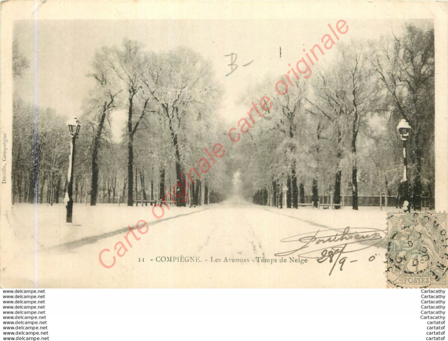 60.  COMPIEGNE . Les Avenues . Temps De Neige . - Compiegne