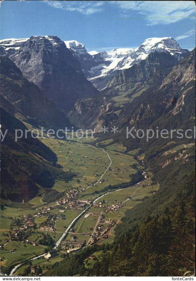 12439340 Braunwald GL Panorama Blick Auf Linthal Und Toedikette Braunwald - Other & Unclassified