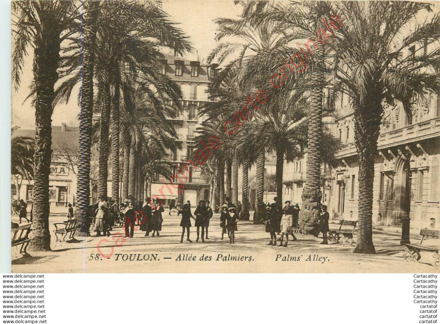 83.  TOULON .  Allée Des Palmiers .  CPA Animée . - Toulon