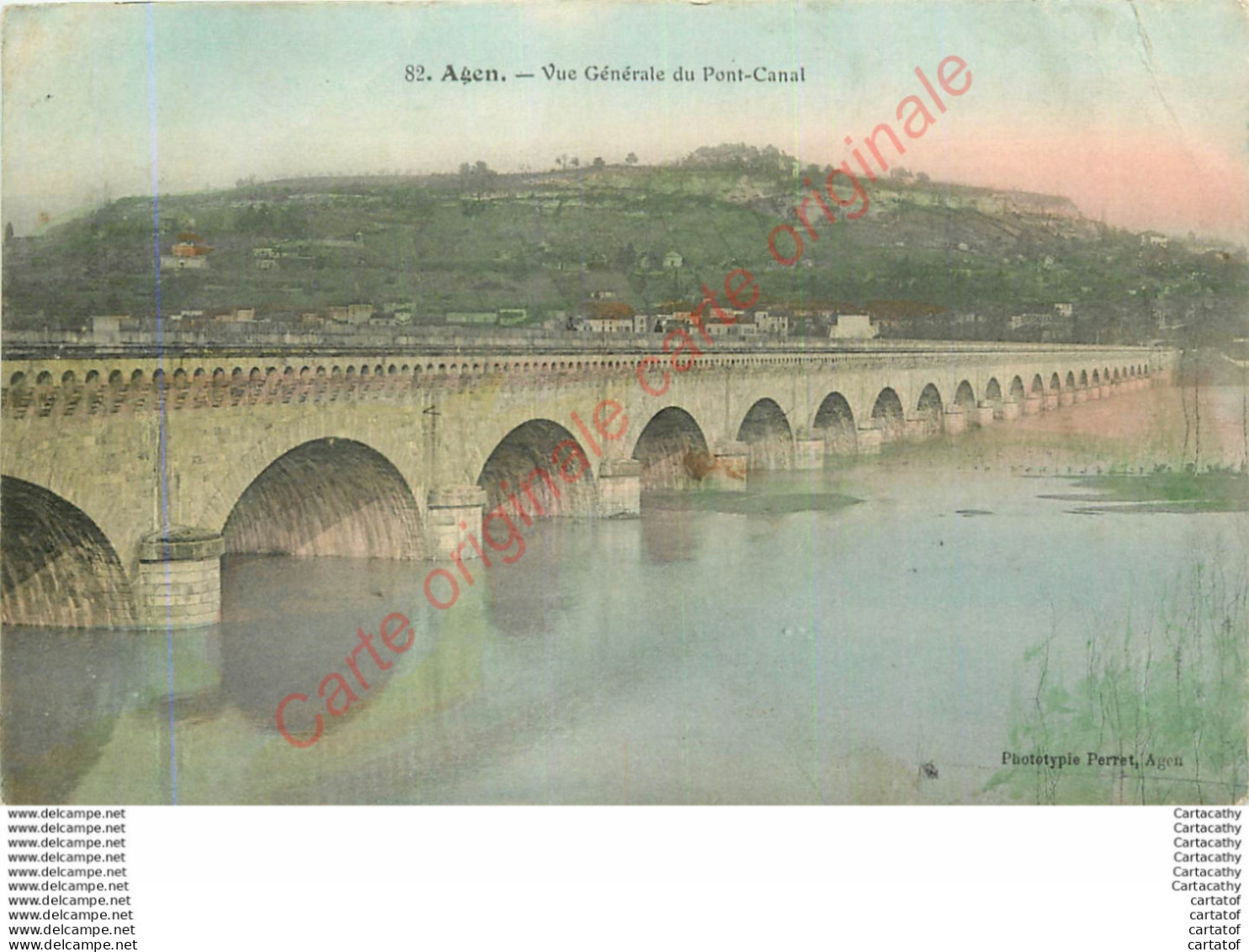 47.  AGEN . Vue Générale Du Pont-Canal . - Agen