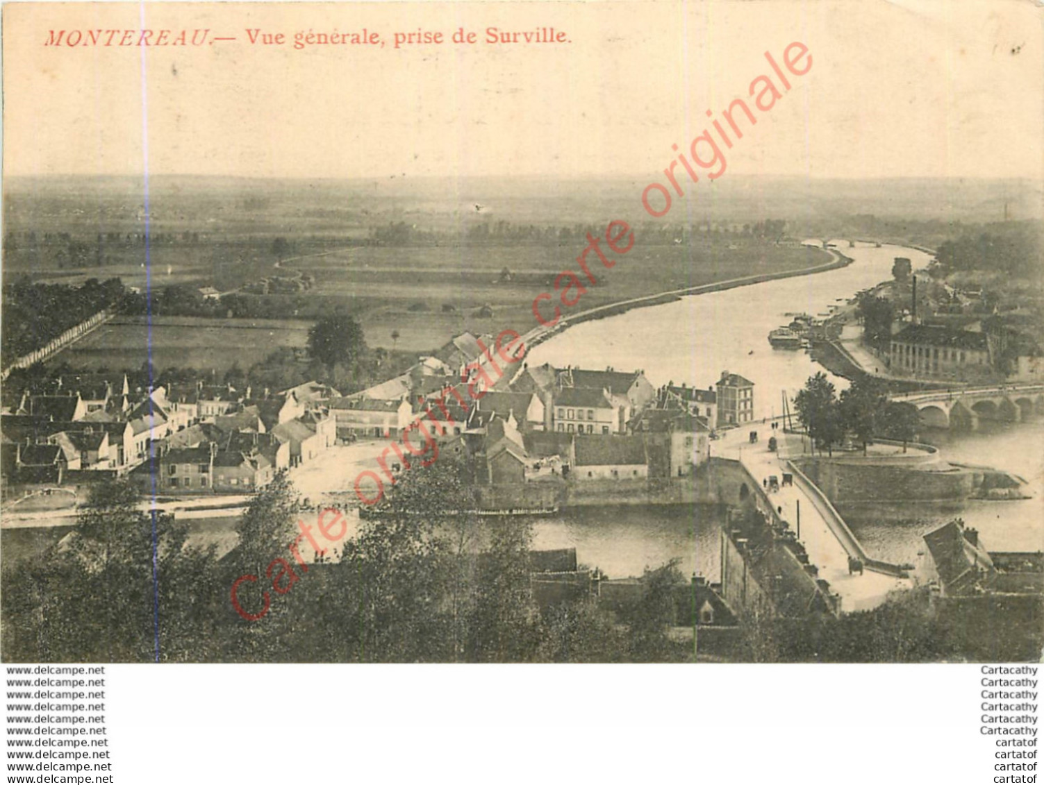 77.  MONTEREAU .  Vue Générale Prise De Surville . - Montereau