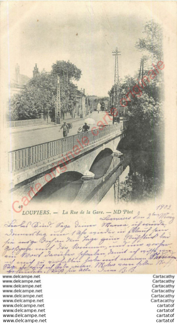 27.  LOUVIERS .  La Rue De La Gare . - Louviers