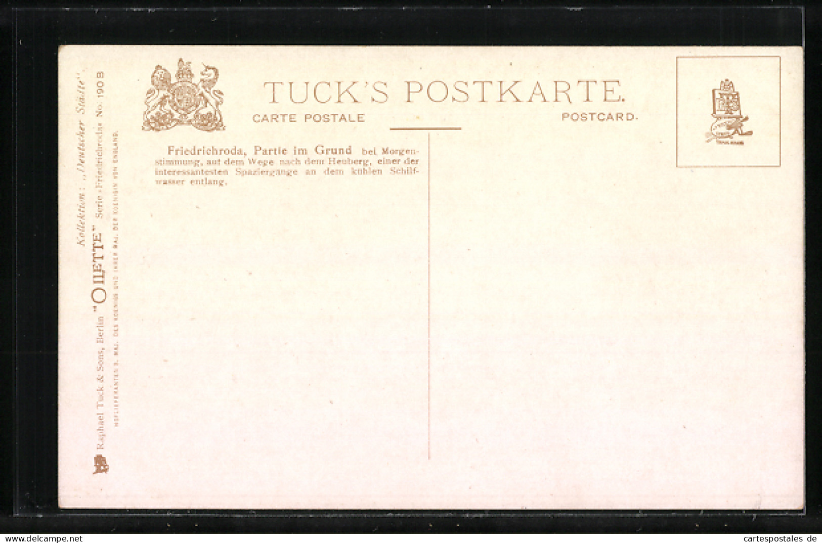 Künstler-AK Raphael Tuck & Sons Nr. 190 B: Stimmungsbild Aus Thüringen, Dame  - Tuck, Raphael