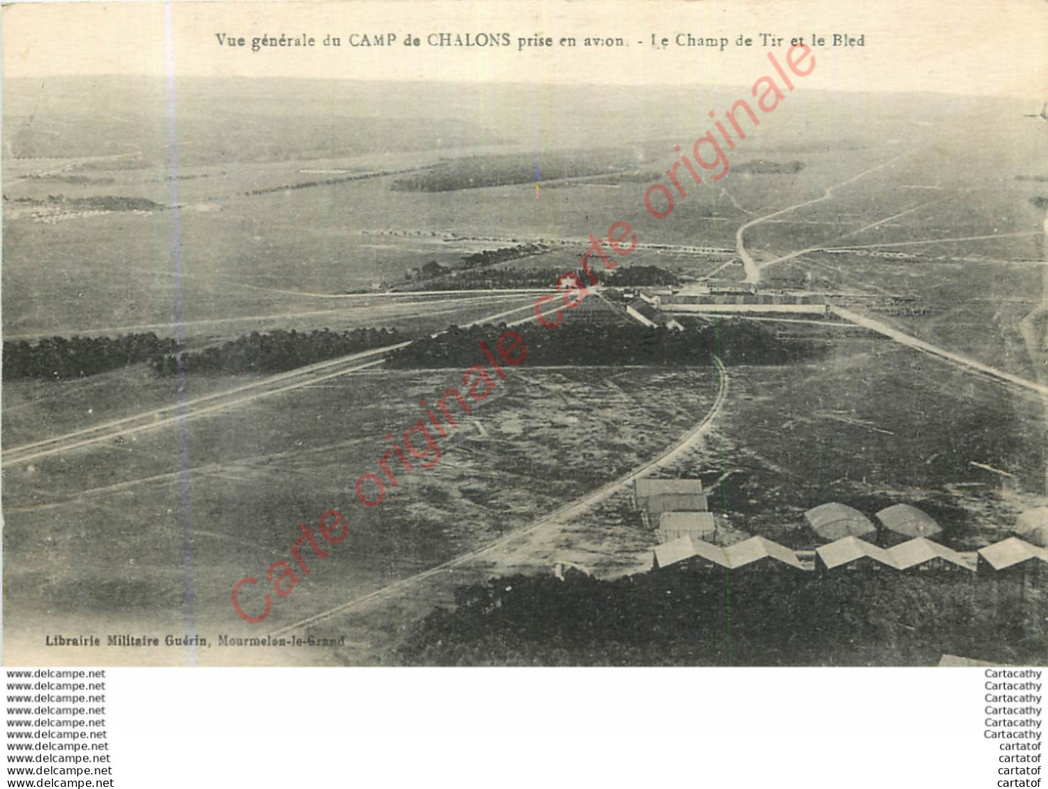 51.  Vue Générfale Du CAMP DE CHALONS Prise En Avion .  Le Champ De Tir Et Le Bled . - Camp De Châlons - Mourmelon