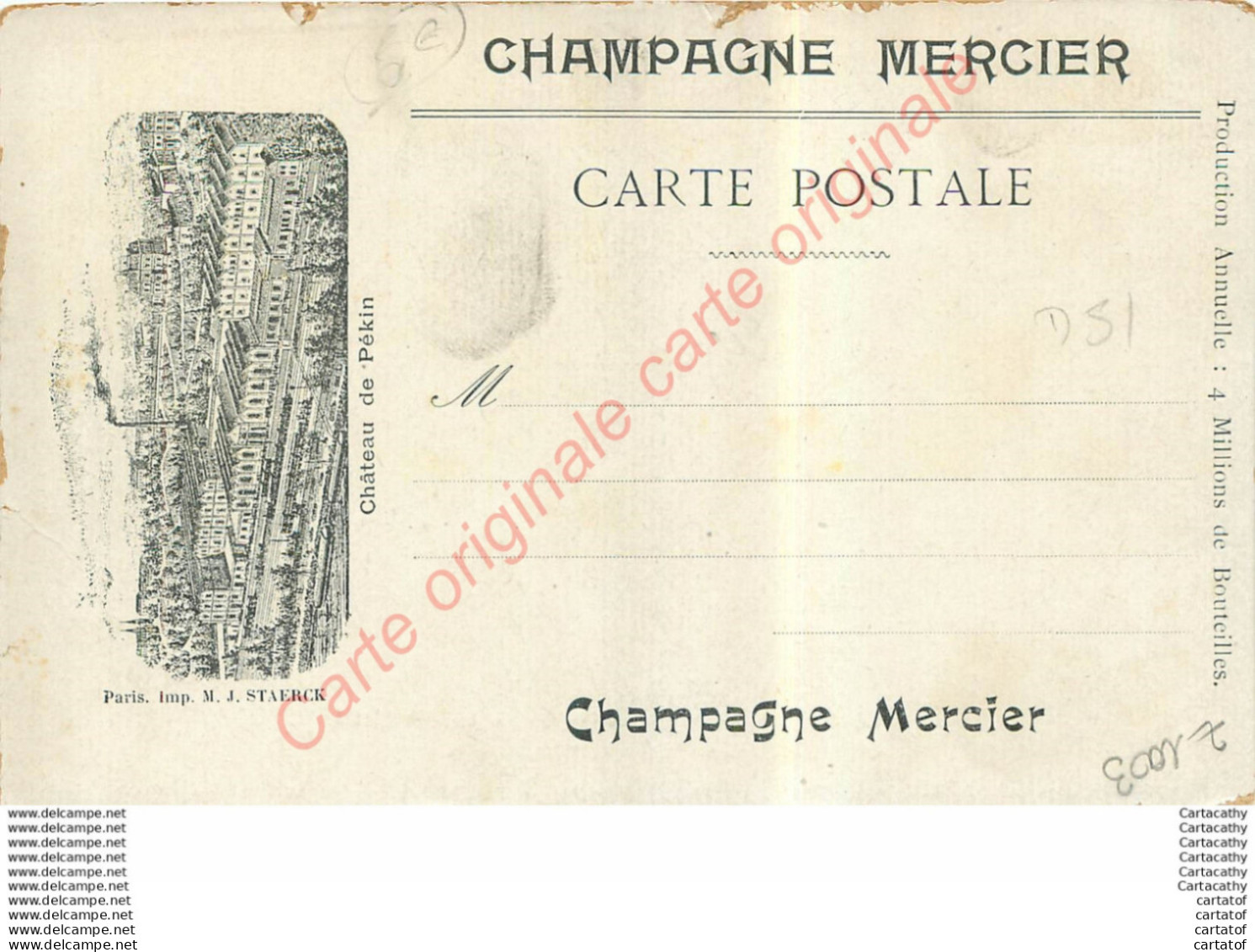 51.  EPERNAY .  Vue Prise Dans Les Vignes . Collection Champagne MERCIER . - Epernay
