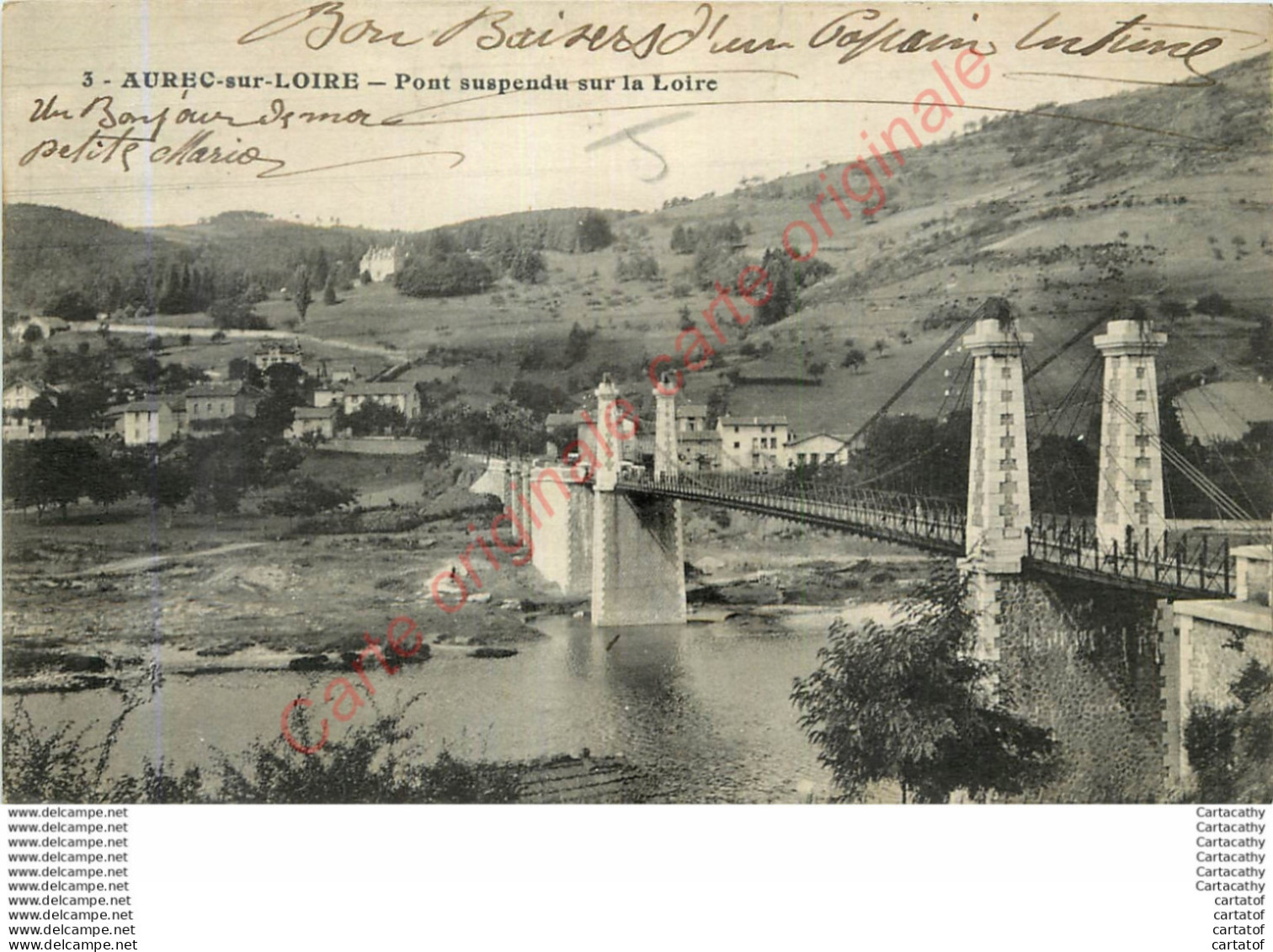 43.  AUREC Sur LOIRE .  Pont Suspendu Sur La Loire . - Other & Unclassified