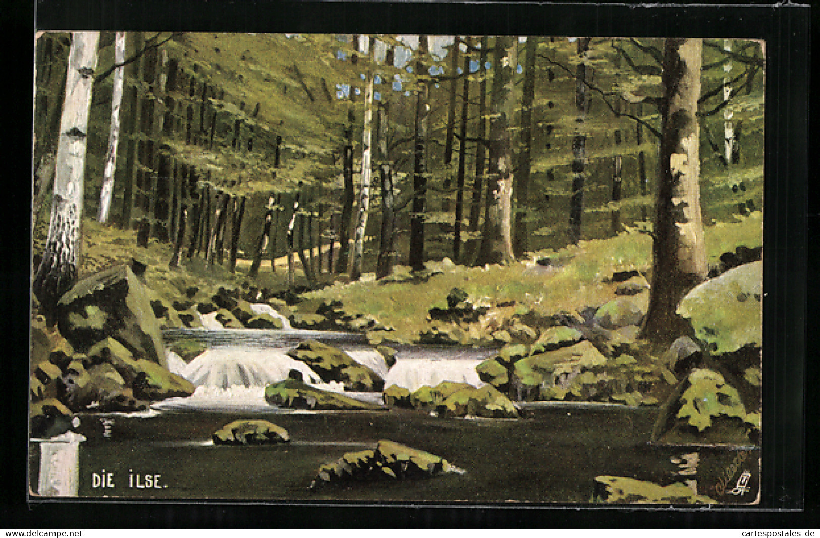 Künstler-AK Raphael Tuck & Sons Nr. 204 B: Die Ilse, Mit Wasserfall  - Tuck, Raphael