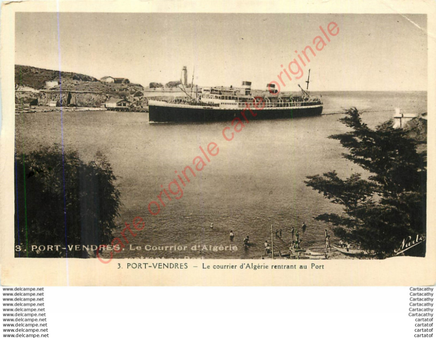 66.  PORT VENDRES .  Le Courier D'Algérie Rentrant Au Port . - Port Vendres