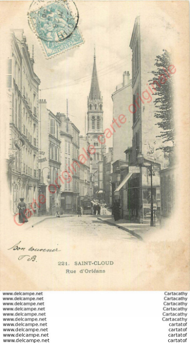 92.  SAINT CLOUD .   Rue D'Orléans . - Saint Cloud