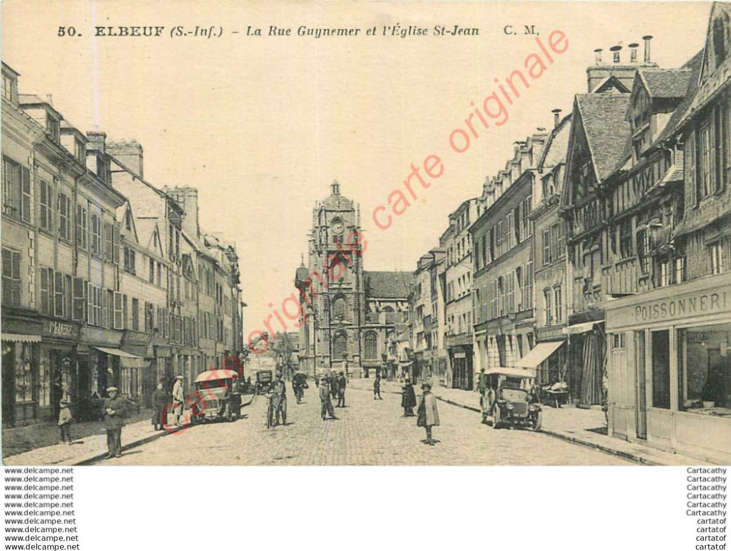 76.  ELBEUF .  La Rue Guynemer Et L'Eglise St-Jean . - Elbeuf