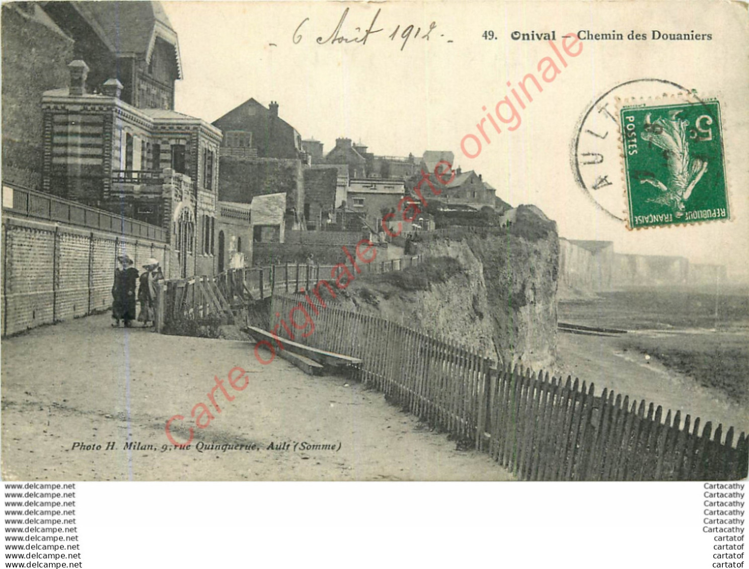 80.  ONIVAL .  Chemin Des Douaniers . - Onival