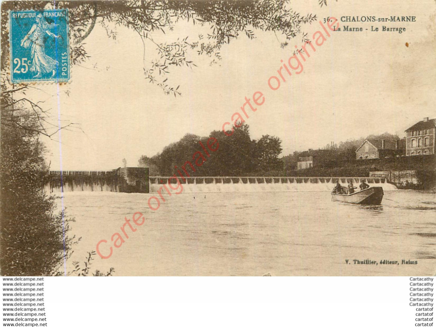 51.  CHALONS SUR MARNE .  La Marne .  Le Barrage . - Châlons-sur-Marne