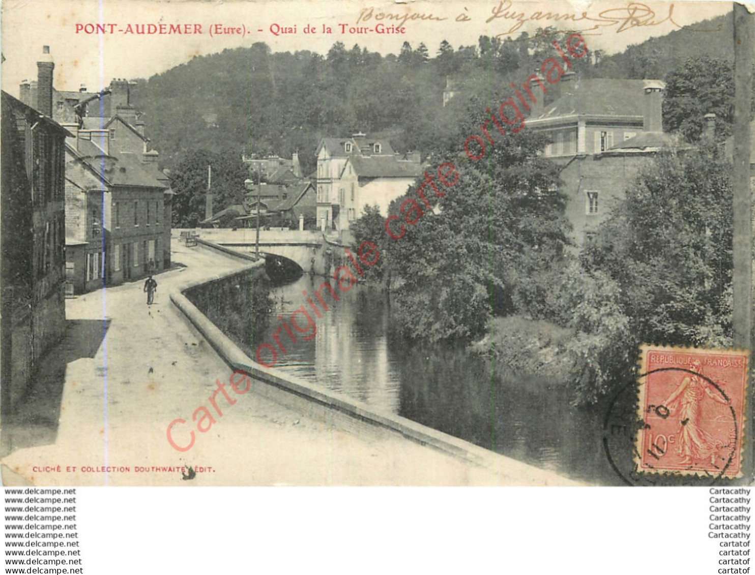 27.  PONT AUDEMER .  Quai De La Tour Grise . - Pont Audemer