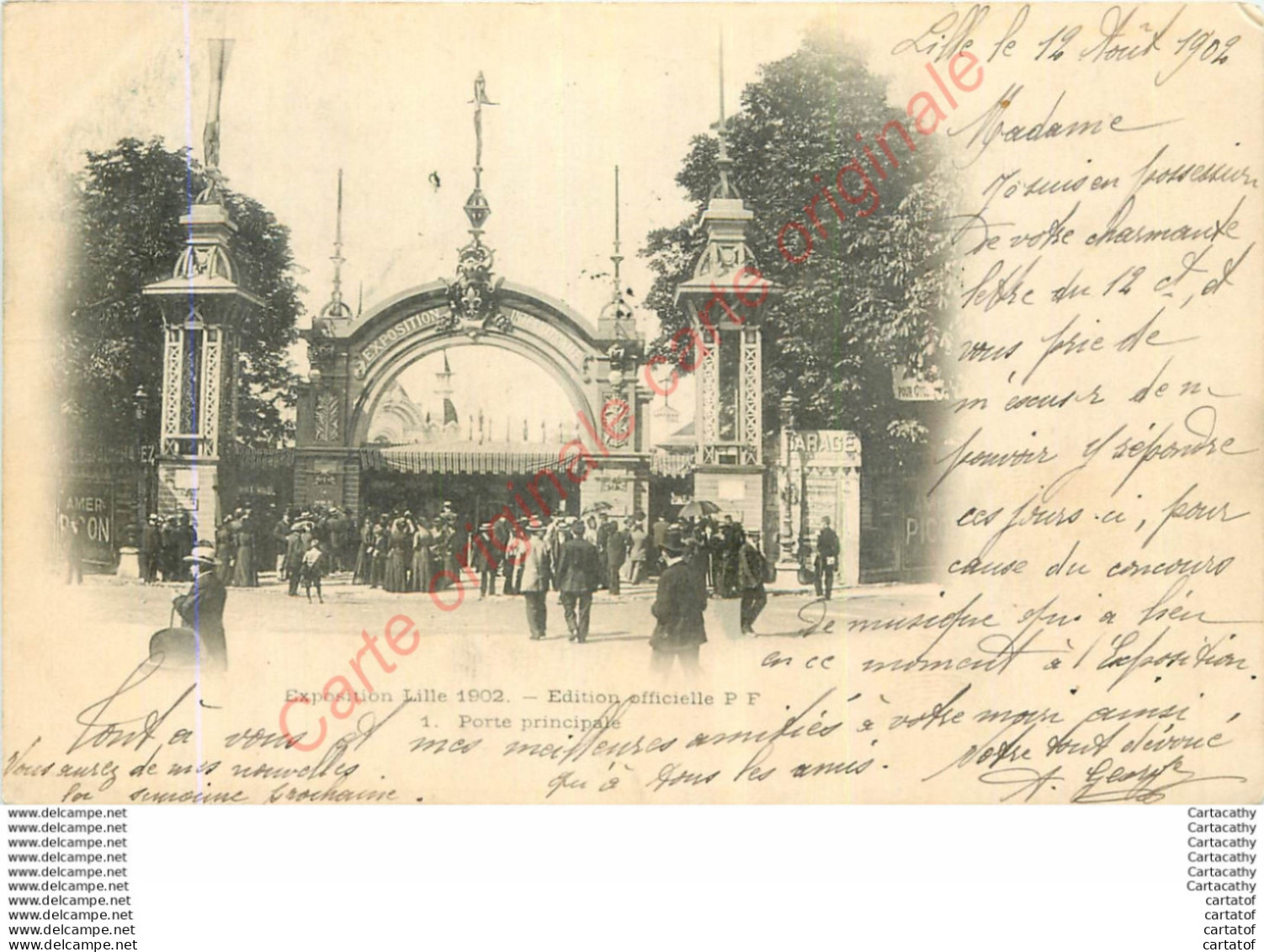 59.  LILLE .  Exposition 1902 .  Porte Principale . - Lille