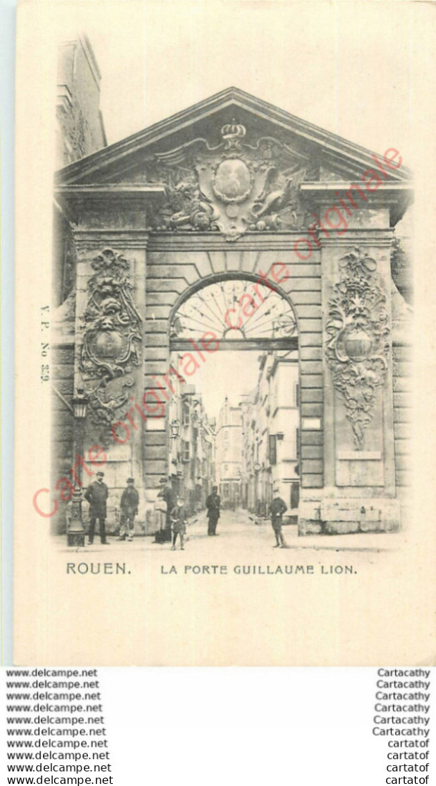 76.  ROUEN .  La Porte Guillaume Lion . CPA Animée . - Rouen