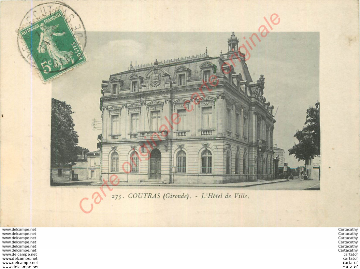 33.  COUTRAS .  Hôtel De Ville . - Other & Unclassified