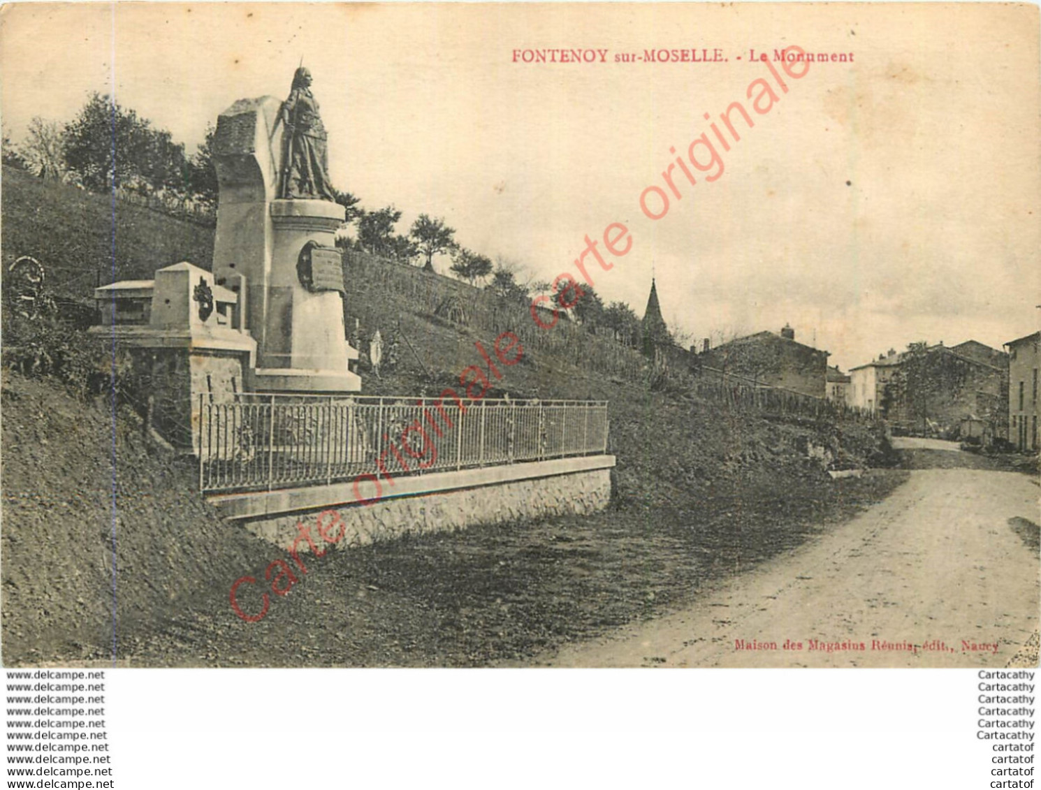 54.  FONTENOY Sur MOSELLE .  Le Monument . - Autres & Non Classés