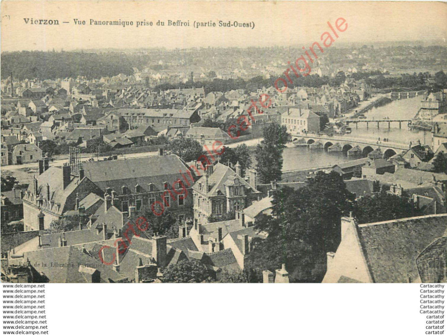 18.  VIERZON . Vue Panoramique Prise Du Beffroi . Partie Sud-Ouest . - Vierzon